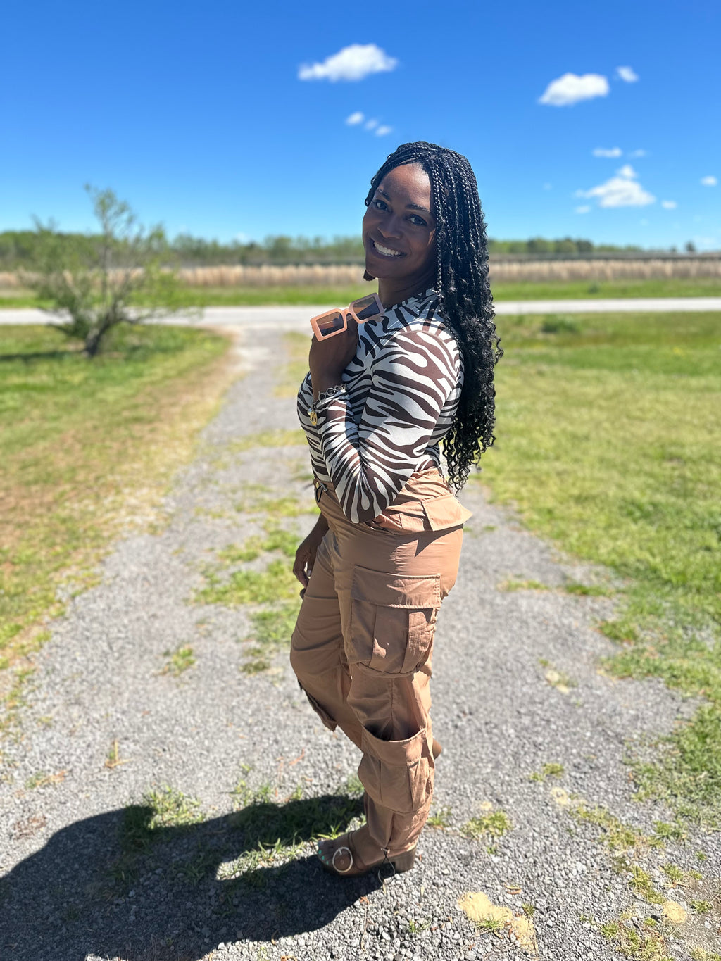 Curvy Zebra Mesh Bodysuit