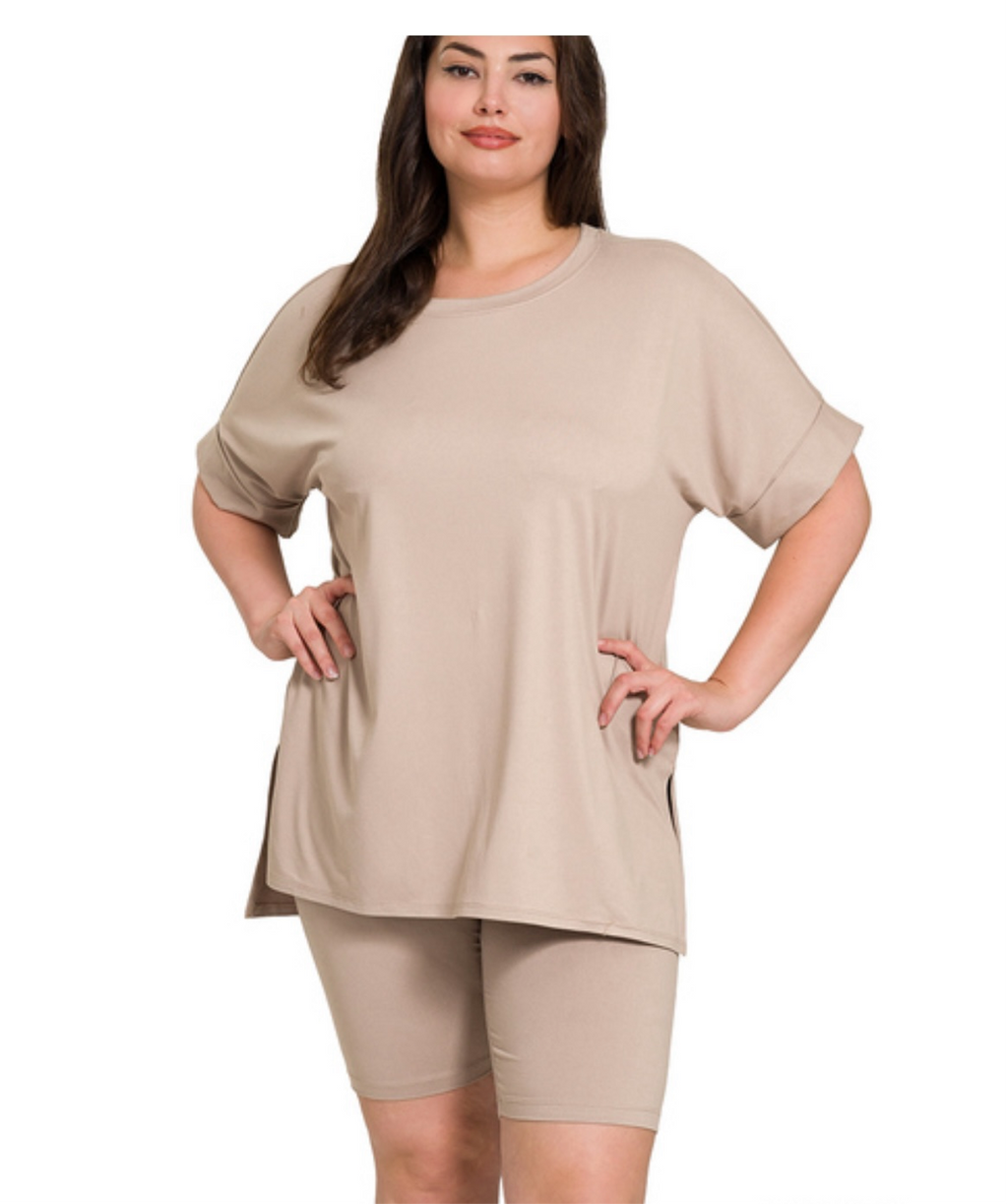 Biker set: ash mocha