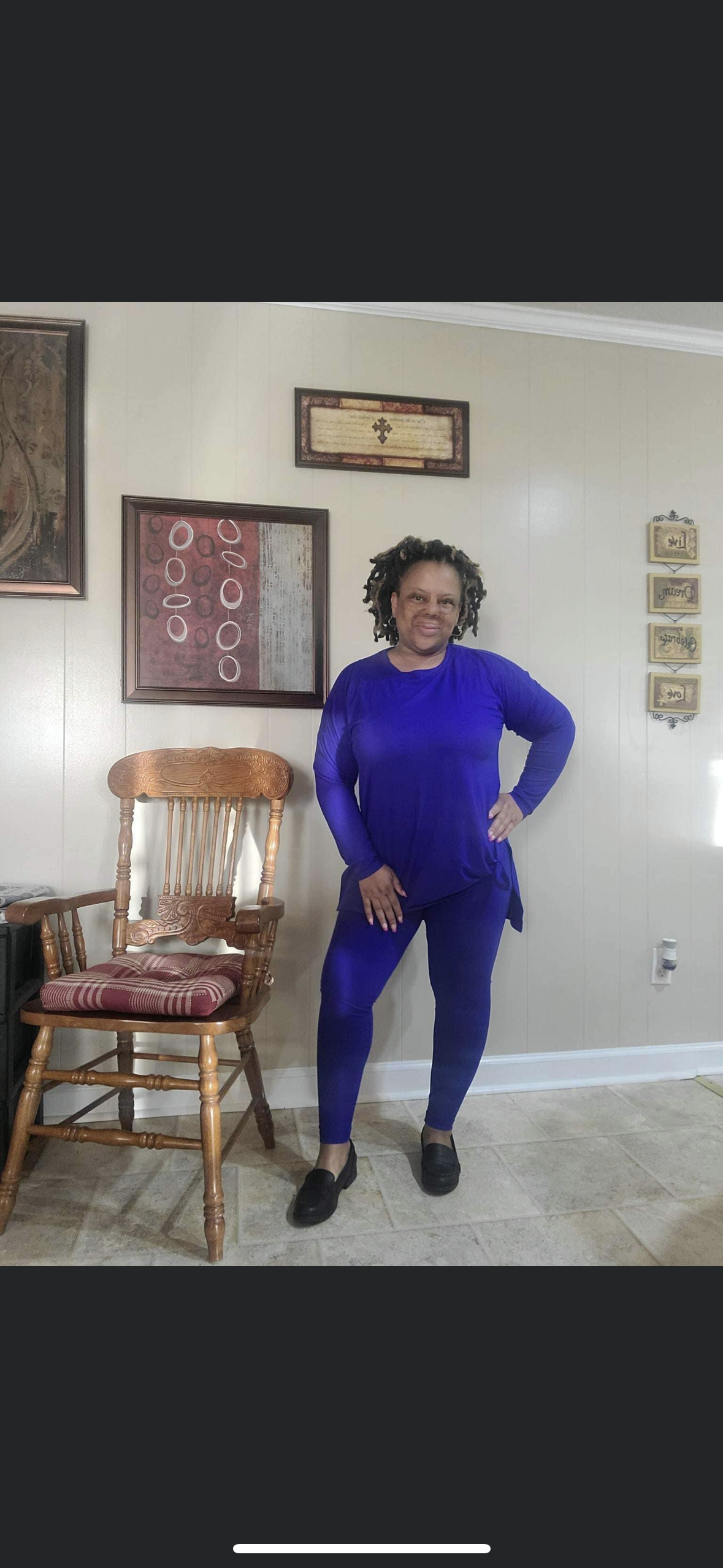 Electric blue legging set