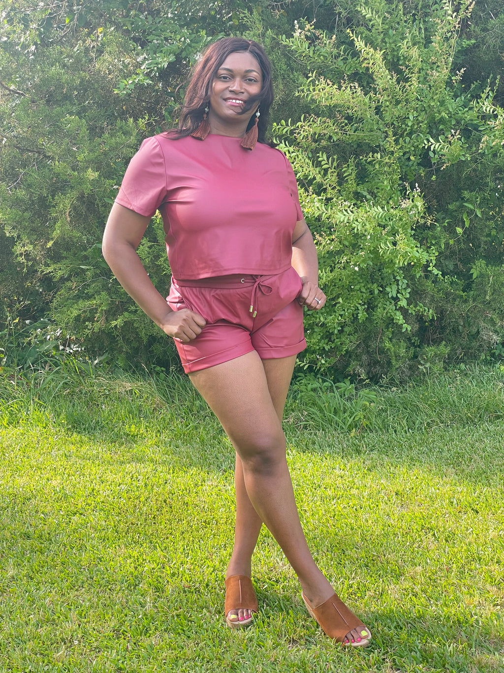 Faux Leather Sassy Set